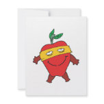 silly masked super apple invitations