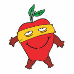 silly masked super apple photo cut outs
