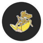 silly monkey peeling banana stickers