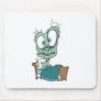 silly monster in bed mouse mats