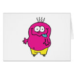 silly monster sticking out tongue cards