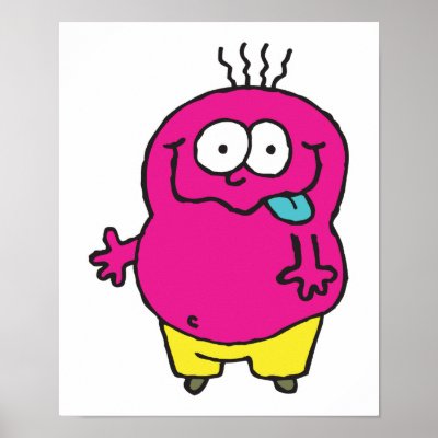 silly monster sticking out tongue poster by doonidesigns