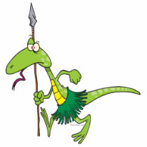 silly native tribe tribal lizard cartoon photo cut outs