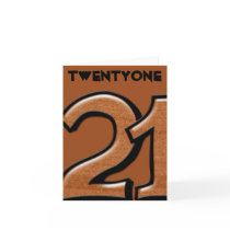 Silly Number 21 chocolate Note Card