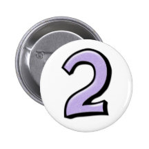 Silly Number 2 lavender white Button