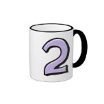 Silly Number 2 lavender white Mug