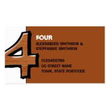 Silly Number 4 chocolate Business Card