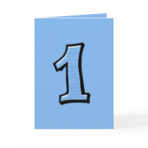 Silly Numbers 1 blue Card