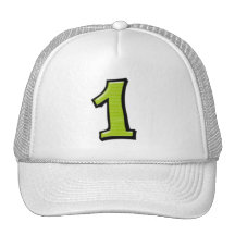Silly Numbers 1 green Hat
