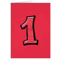 Silly Numbers 1 red Card