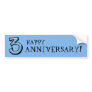 Silly Numbers 3 blue Anniversary Bumper Sticker