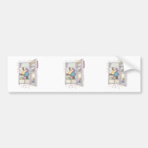 silly penguin in refrigerator bumper sticker