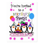 Silly Penguins Birthday Cards and Invitations Postcards