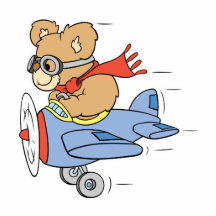 Silly Pilot Bear Acrylic Cut Outs
