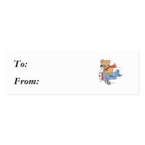 Silly Pilot Bear Business Card Templates