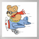 Silly Pilot Bear posters