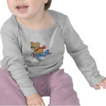 Silly Pilot Bear Tee Shirts