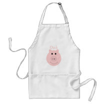 Silly pink pig apron