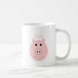 Silly pink pig coffee mug