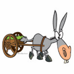 silly plodding donkey mule cartoon acrylic cut out