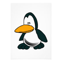 silly sad little penguin announcement