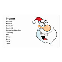silly santa cartoon business card templates