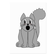 Silly Scared Grey Cat Business Card Templates