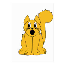 Silly Scared Orange Cat Business Card Template