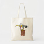silly seagull cartoon canvas bag