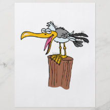 silly seagull cartoon custom flyer