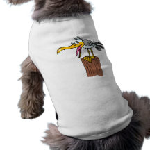 silly seagull cartoon doggie shirt