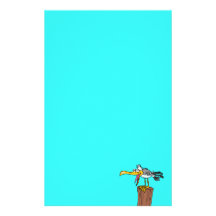 silly seagull cartoon stationery design
