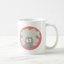 silly sheep face coffee mug