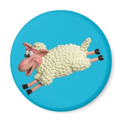 Silly Sheep Refrigerator Magnets by AmyVangsgard