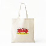 silly singing tomatoes trio tote bags