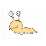 silly sluggy yellow monster postcard