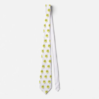Silly Smiling Lemon Cat Costume Custom Ties by charactercraze