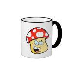 silly smiling mushroom toadstool cartoon character mug