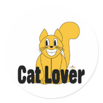 Silly Smiling Orange Cat Big Cat Lover Sticker