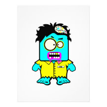 silly smyk zombie cartoon character custom announcement