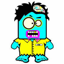 silly smyk zombie cartoon character photo cutouts