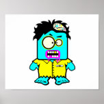 silly smyk zombie cartoon character poster
