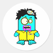 silly smyk zombie cartoon character sticker