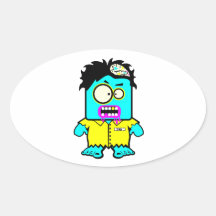 silly smyk zombie cartoon character stickers