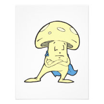silly superhero hero fungi mushroom cartoon charac announcement