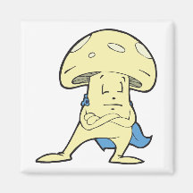 silly superhero hero fungi mushroom cartoon charac magnets