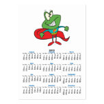 silly superhero super hero frog business cards
