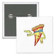 silly superhero villian pepperoni pizza character pinback buttons
