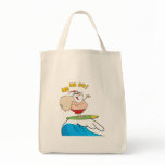 silly surfing santa cartoon bags