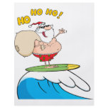 silly surfing santa cartoon flyers